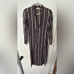 Vintage 70s Style Floral Midi Dress